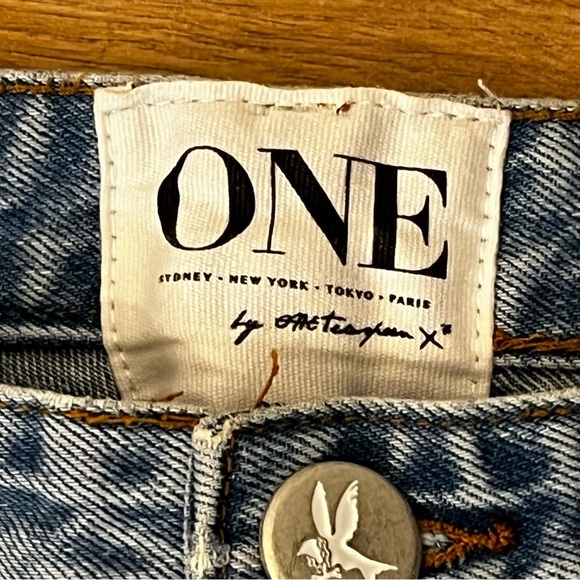 One Teaspoon | Trashed Free Birds denim jeans crop ankle Women size 28 low waist - Picture 5 of 13